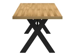 Mesa de comedor NOAIN con patas en forma de X 180x90x75cm pino macizo