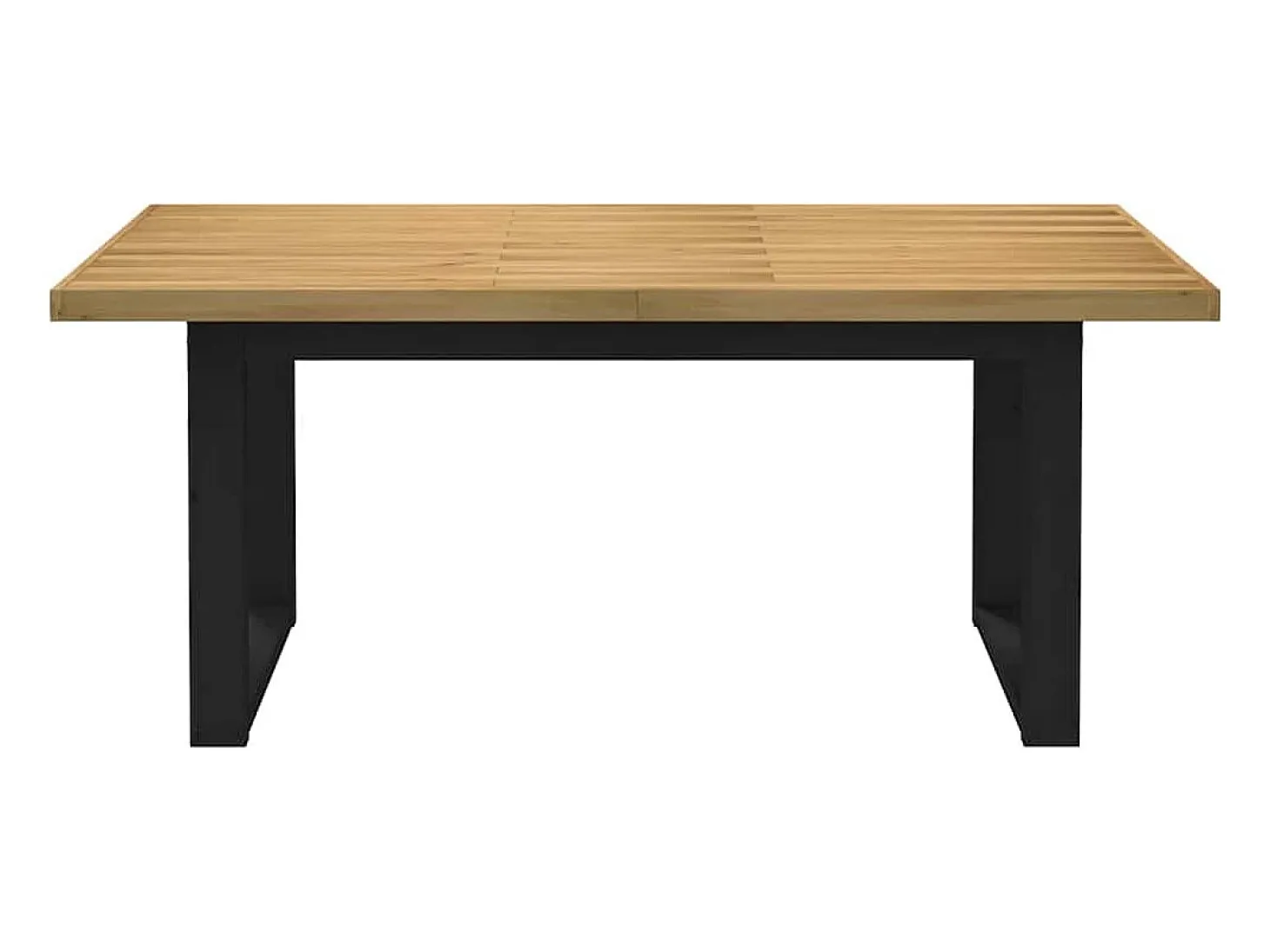 Mesa de comedor "NOAIN" patas U madera maciza pino 180x90x75 cm