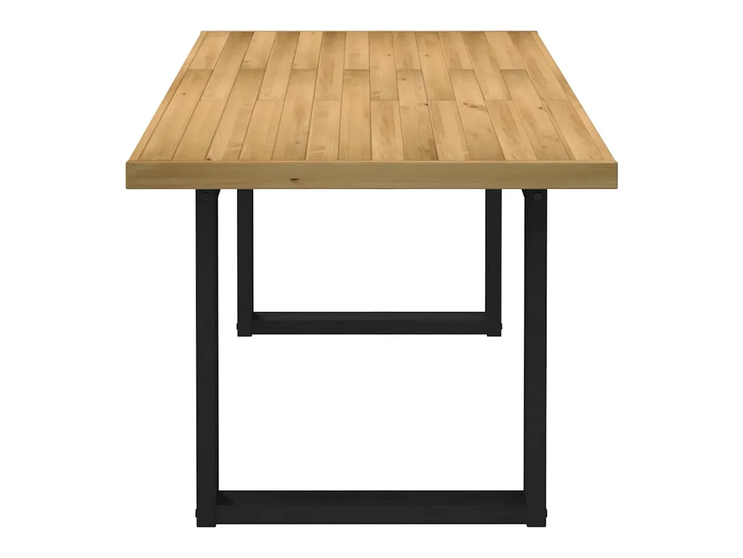 Mesa de comedor "NOAIN" patas U madera maciza pino 180x90x75 cm