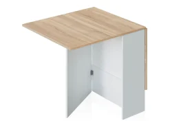 Mesa de comedor Nolix Blanco Artik (Blanco Mate) - Roble Canadian