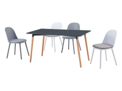 Mesa de comedor Nordika rectangular gris 74,5x120x80 cm Adec
