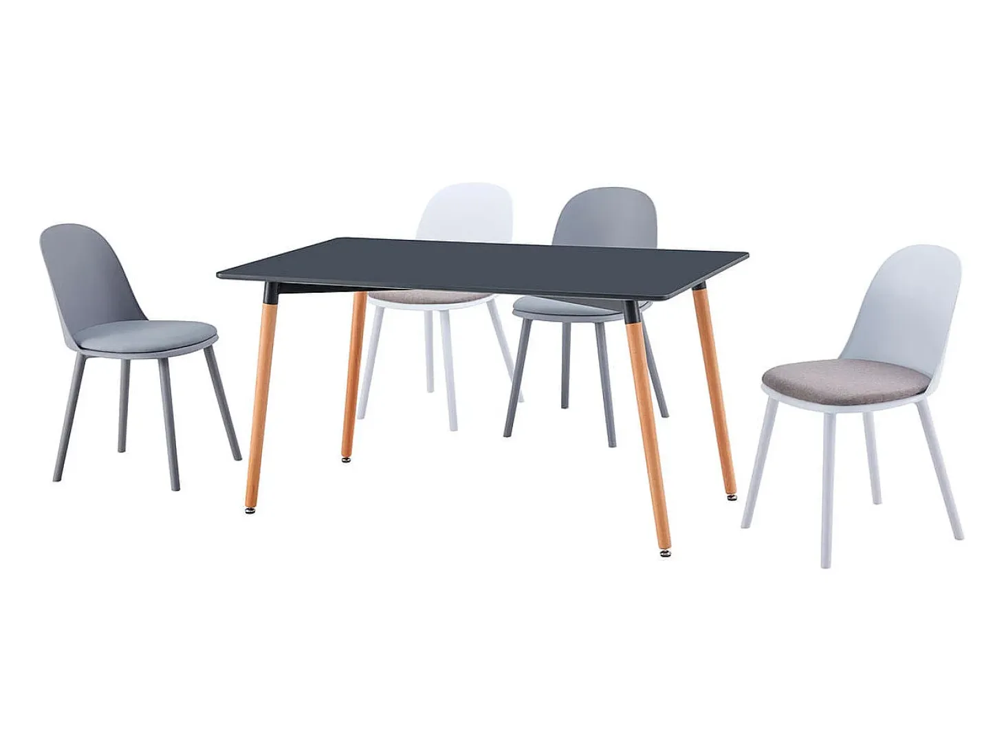 Mesa de comedor Nordika rectangular gris 74,5x120x80 cm Adec