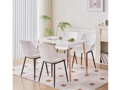 Mesa de Comedor o Cocina de 120 cm Lacada Blanca 76x120x80 Cm – Alta Resistencia y Durabilidad