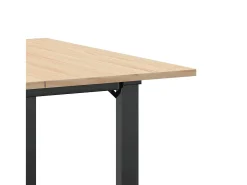 Mesa de comedor O-frame 90x90x75 cm madera maciza de pino acero