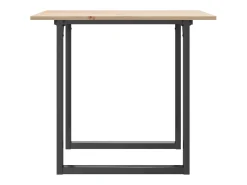 Mesa de comedor O-frame 90x90x75 cm madera maciza de pino acero
