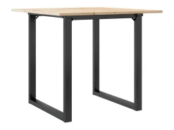 Mesa de comedor O-frame 90x90x75 cm madera maciza de pino acero