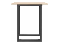 Mesa de comedor O-frame 60x60x75 cm madera maciza de pino acero