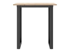 Mesa de comedor O-frame 60x60x75 cm madera maciza de pino acero