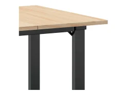 Mesa de comedor O-frame 60x60x75 cm madera maciza de pino acero