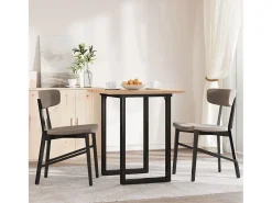 Mesa de comedor O-frame 70x70x75,5cm madera maciza de pino acero