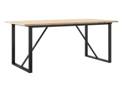Mesa de comedor O-frame 180x90x75,5 cm madera maciza de pino acero