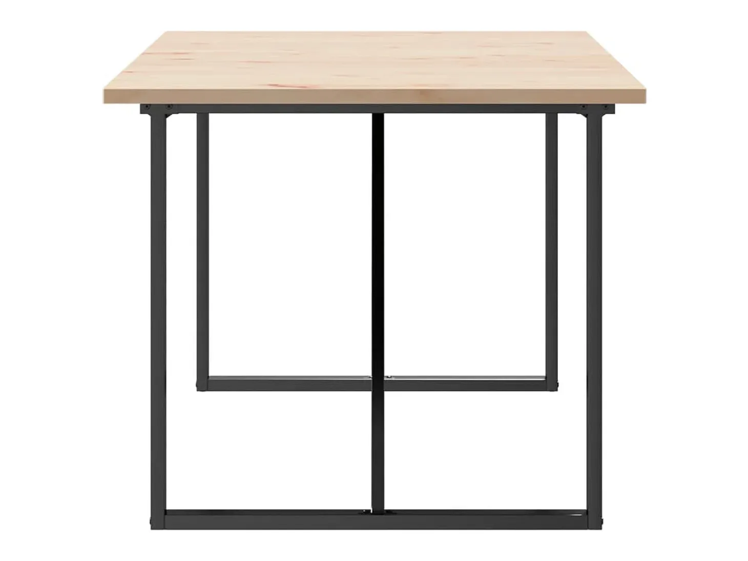 Mesa de comedor O-frame 180x90x75,5 cm madera maciza de pino acero
