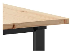 Mesa de comedor O-frame 180x90x75,5 cm madera maciza de pino acero