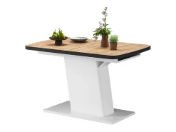 Mesa de comedor oro potencia roble/blanco 120x80x77.3 fenaro