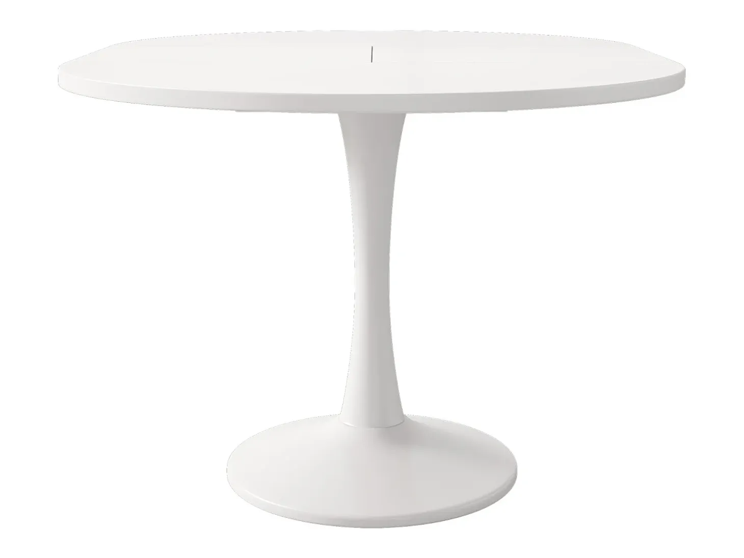 Mesa de comedor ovalada - Mesa redonda extensible blanca - Para comedor y sala de estar