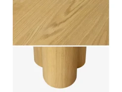 Mesa de comedor ovalada de madera de hevea para 8 personas, 220cm