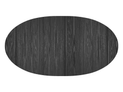 Mesa de comedor ovalada de madera negra extensible 170/200 cm - Eddy