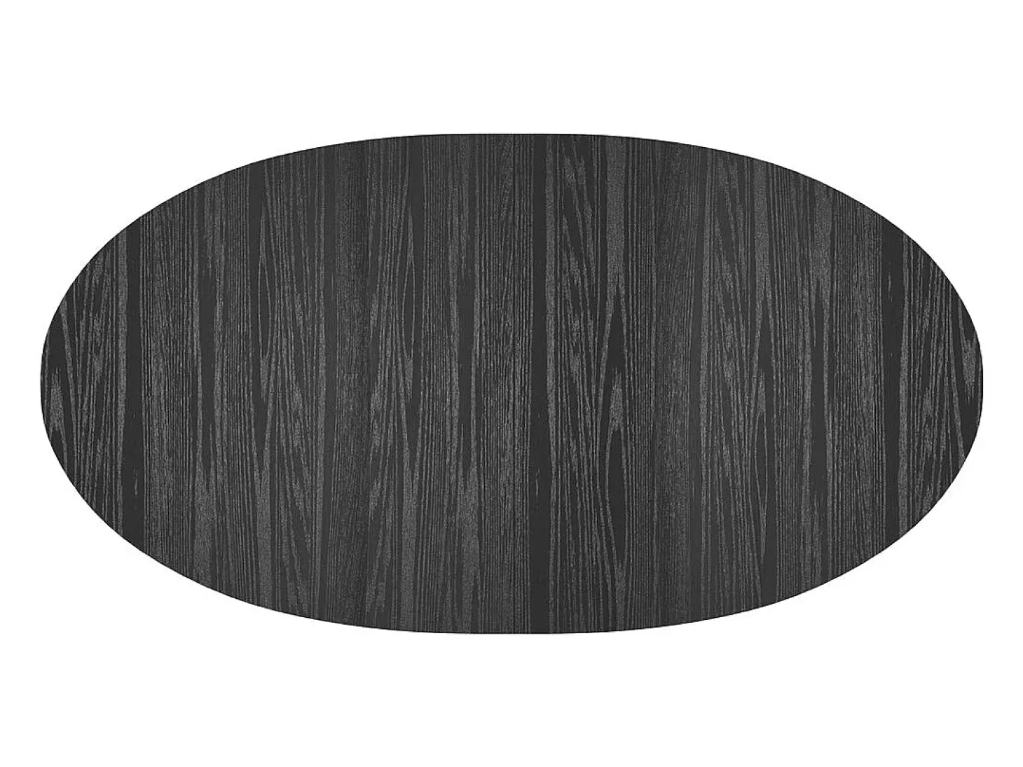 Mesa de comedor ovalada de madera negra extensible 170/200 cm - Eddy
