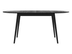 Mesa de comedor ovalada de madera negra extensible 170/200 cm - Eddy