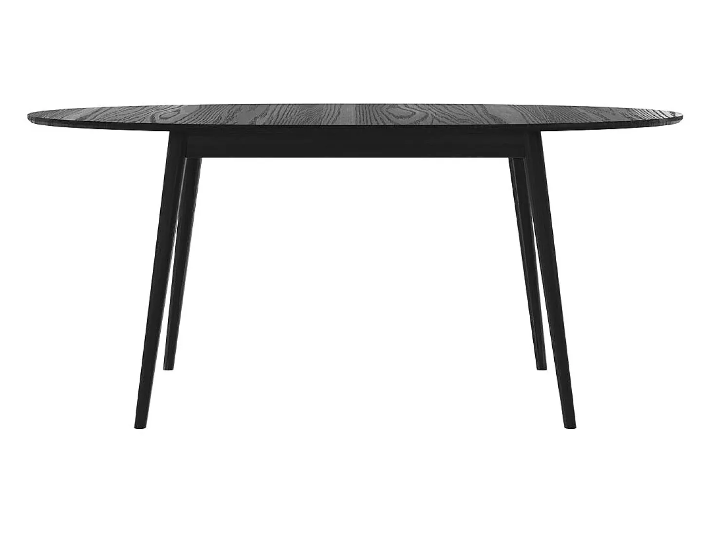 Mesa de comedor ovalada de madera negra extensible 170/200 cm - Eddy