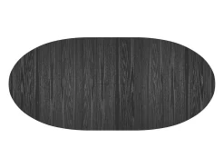 Mesa de comedor ovalada de madera negra extensible 170/200 cm - Eddy