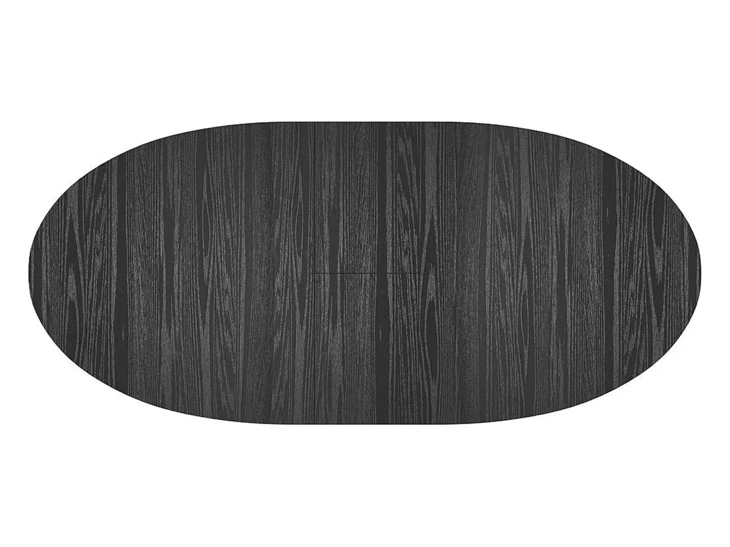 Mesa de comedor ovalada de madera negra extensible 170/200 cm - Eddy