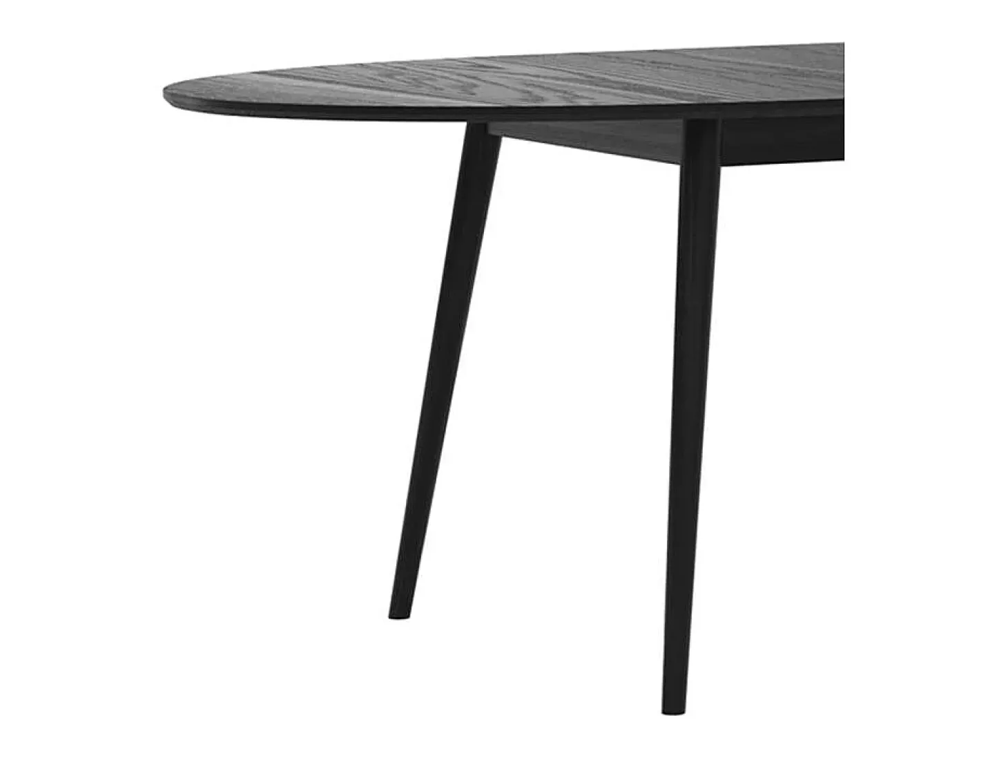 Mesa de comedor ovalada de madera negra extensible 170/200 cm - Eddy