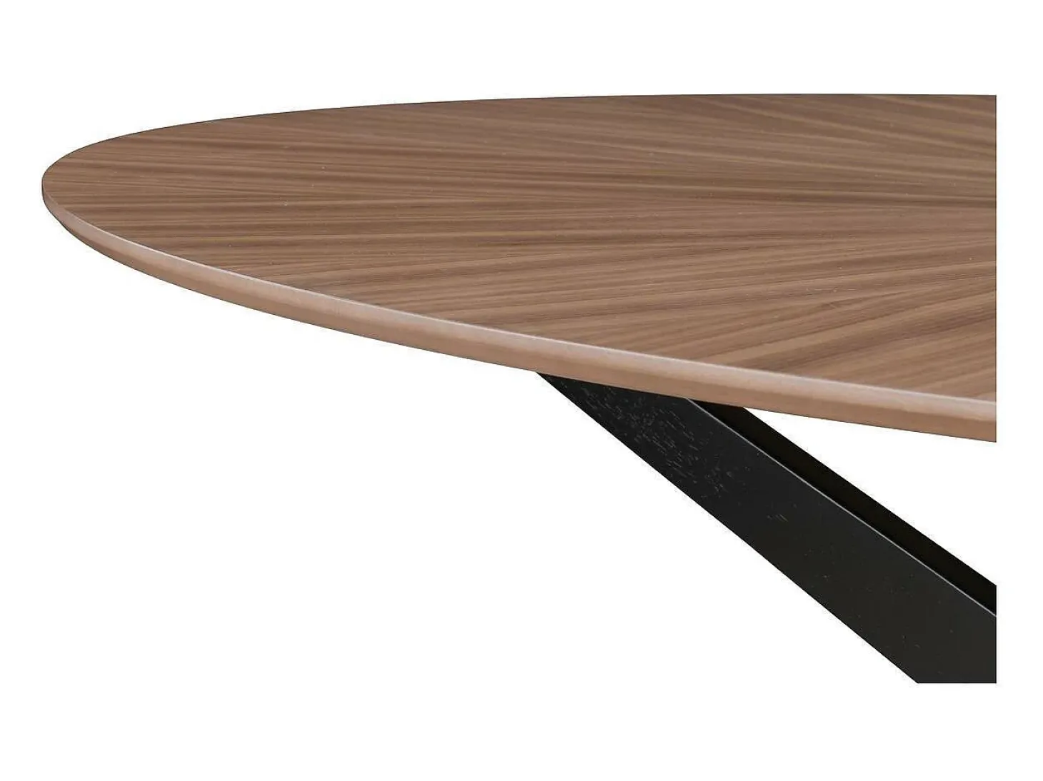 Mesa de comedor ovalada de diseño en nogal 160 cm DIELLI