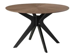 Mesa de comedor ovalada de diseño en nogal 160 cm DIELLI