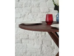 Mesa de comedor ovalada 75x100cm Jubi madera de fresno