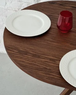 Mesa de comedor ovalada 75x100cm Jubi madera de fresno