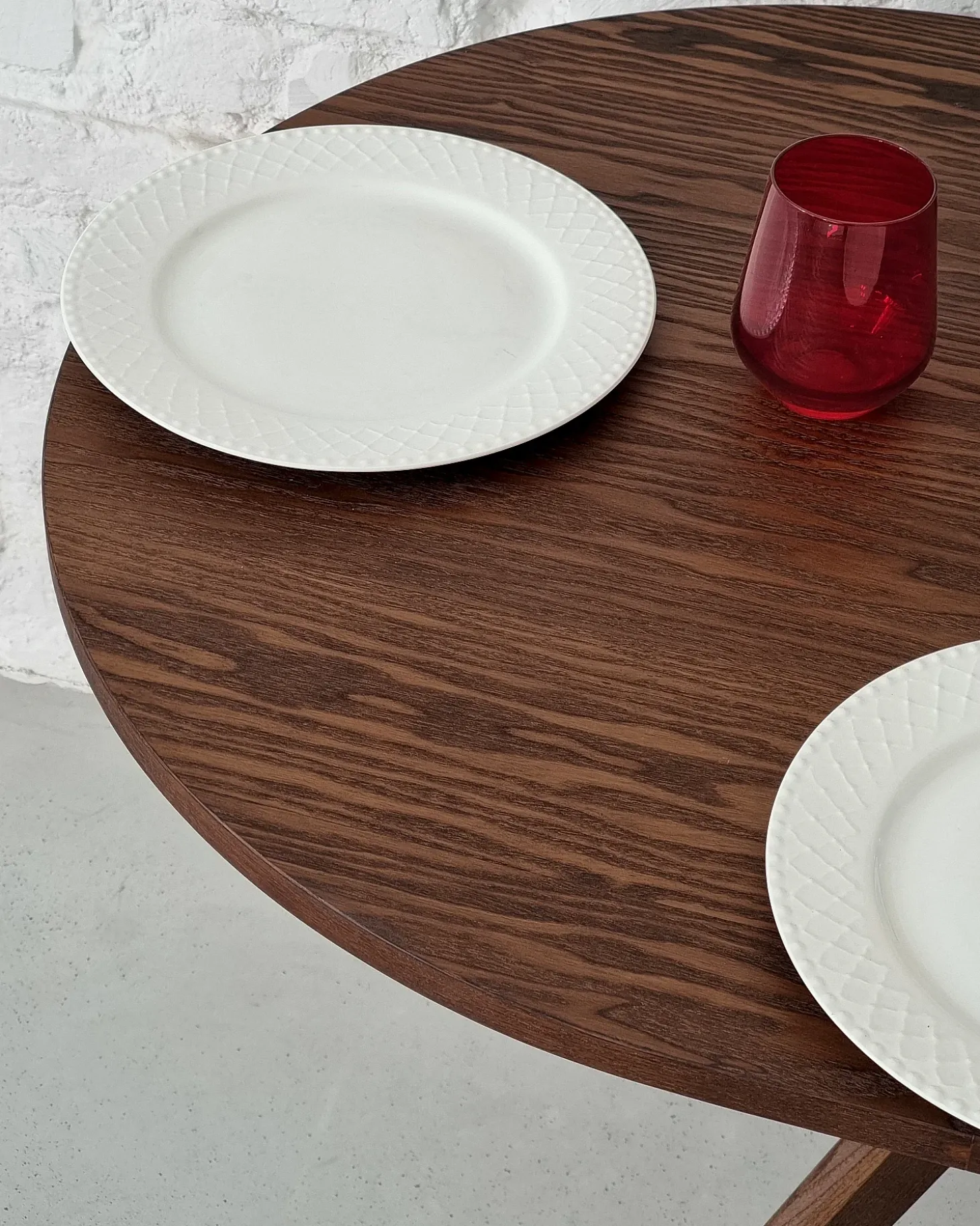Mesa de comedor ovalada 75x100cm Jubi madera de fresno
