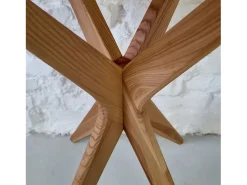Mesa de comedor ovalada 75x100cm Jubi Blanco Tiza Roble