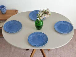 Mesa de comedor ovalada 75x100cm Jubi Marrón Beige