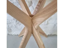 Mesa de comedor ovalada 75x100cm Jubi Marrón Beige