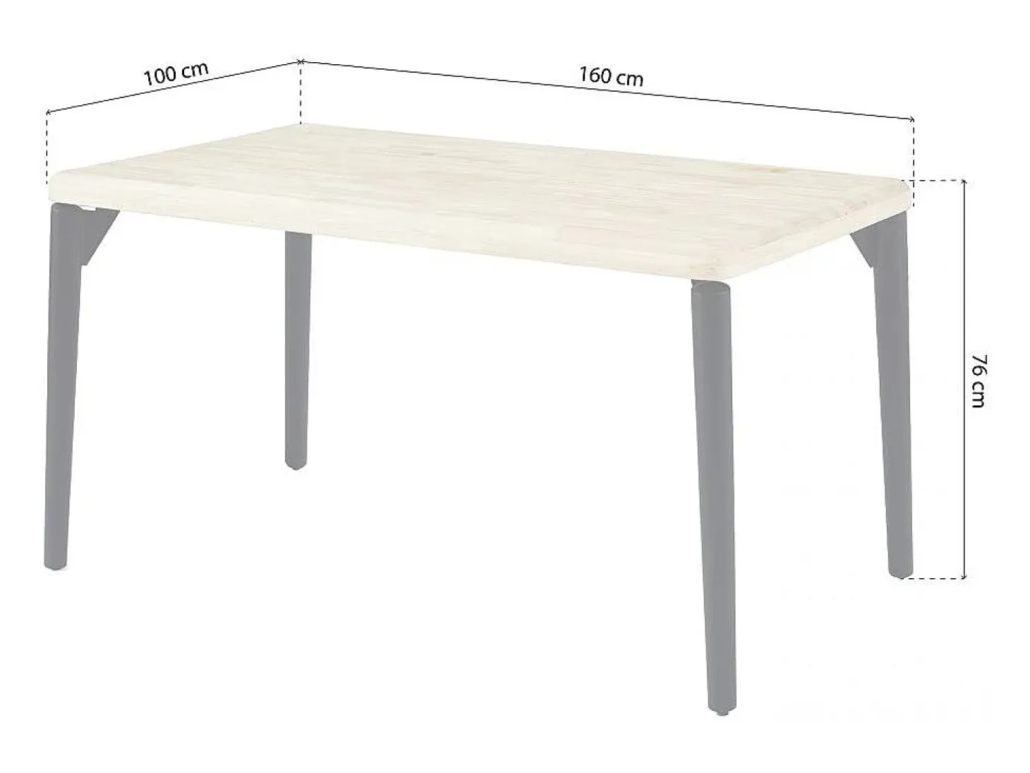 Mesa de comedor Padma 160 Negro - Roble