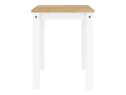 Mesa de comedor Panamá blanca 117x60x75 cm madera maciza de pino