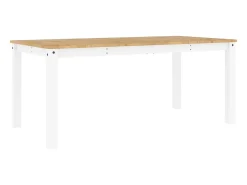 Mesa de comedor Panama madera maciza pino blanco 180x90x75 cm