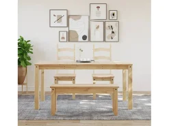 Mesa de comedor Panama madera maciza de pino 160x80x75 cm