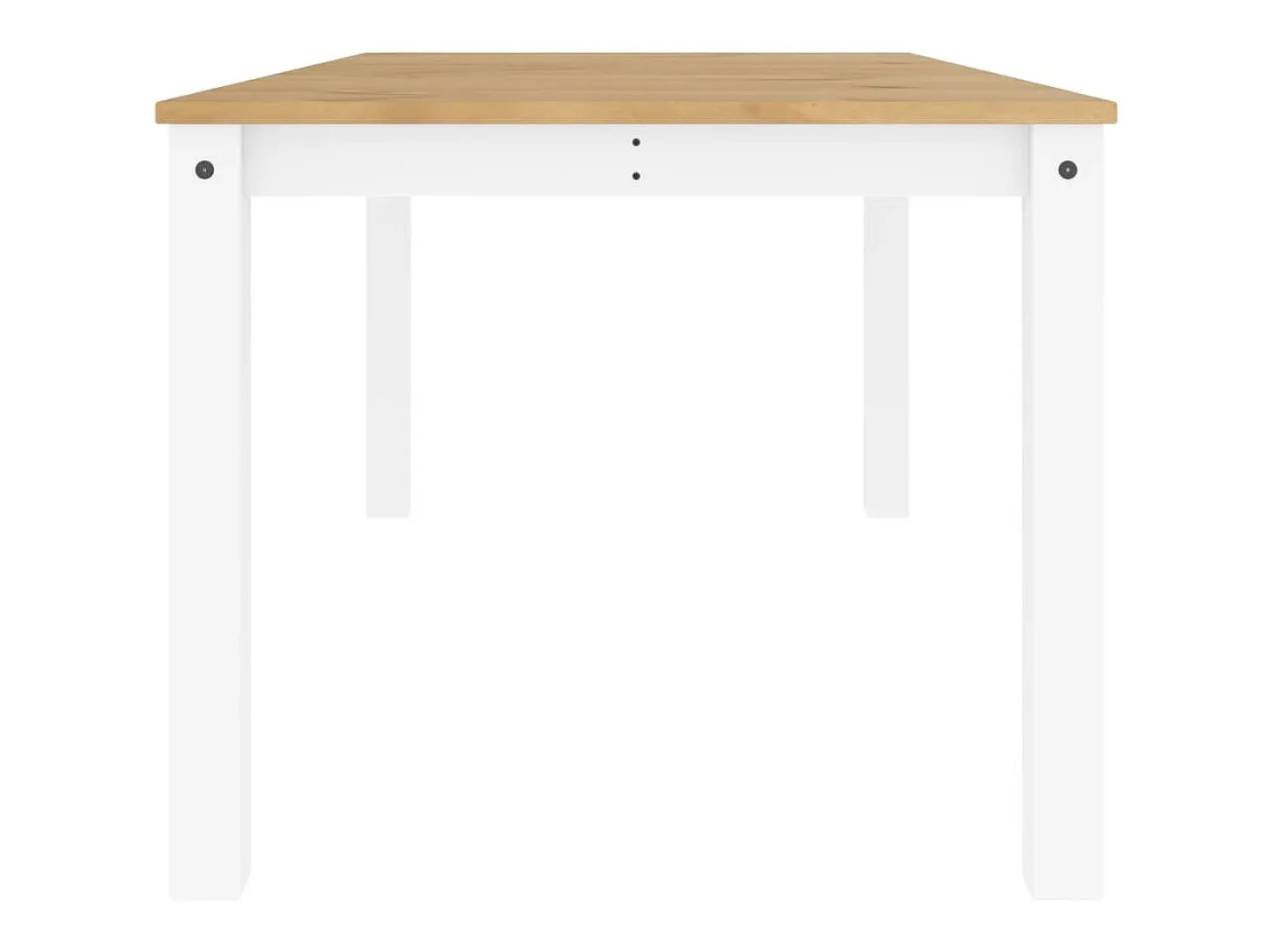 Mesa de comedor Panama madera maciza pino blanco 180x90x75 cm ES709317