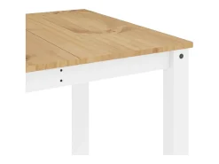 Mesa de comedor Panama madera maciza pino blanco 180x90x75 cm