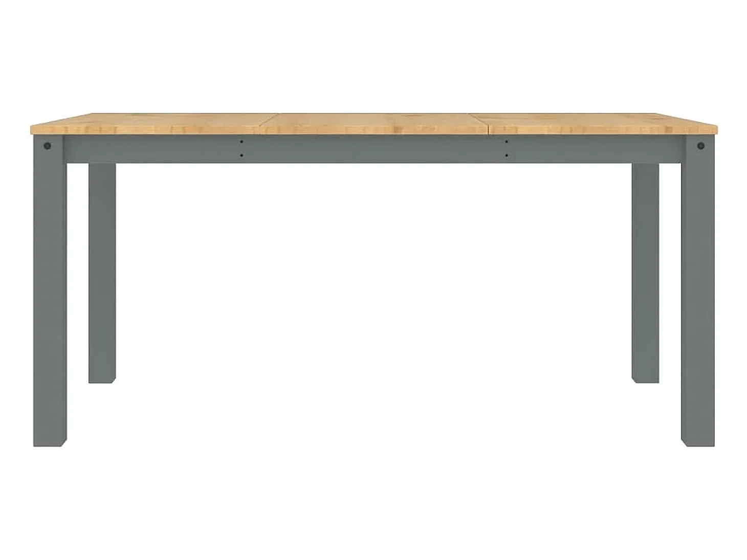 Mesa de comedor Panama madera maciza de pino gris 160x80x75 cm