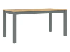 Mesa de comedor Panama madera maciza de pino gris 160x80x75 cm