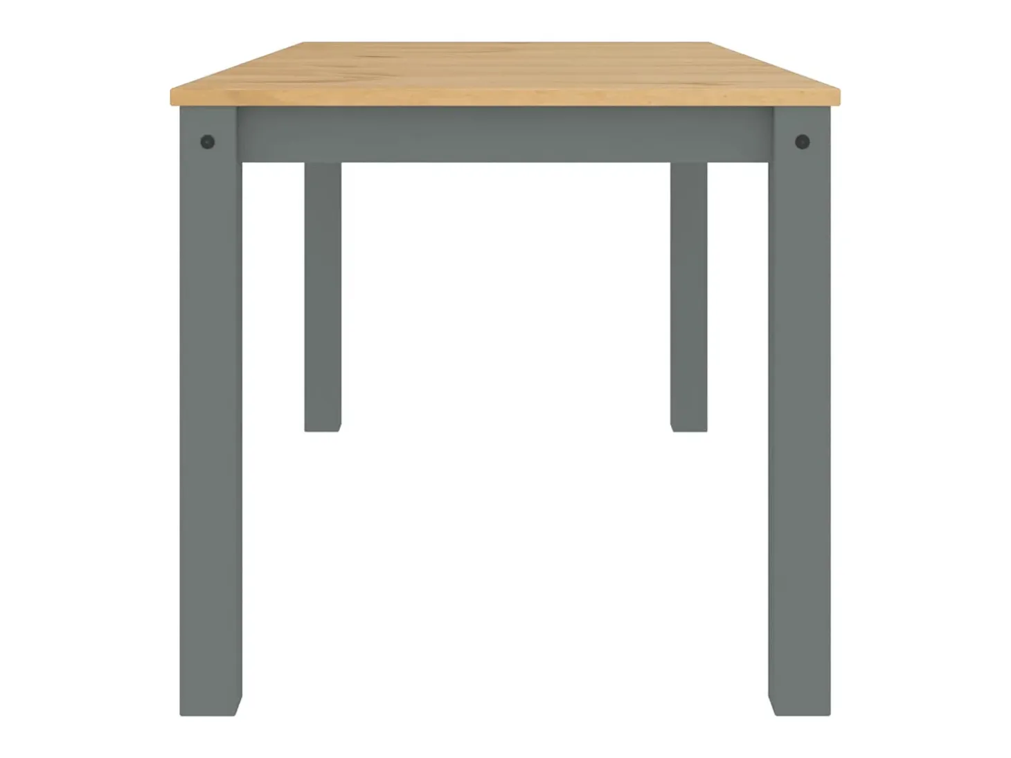 Mesa de comedor Panama madera maciza de pino gris 160x80x75 cm