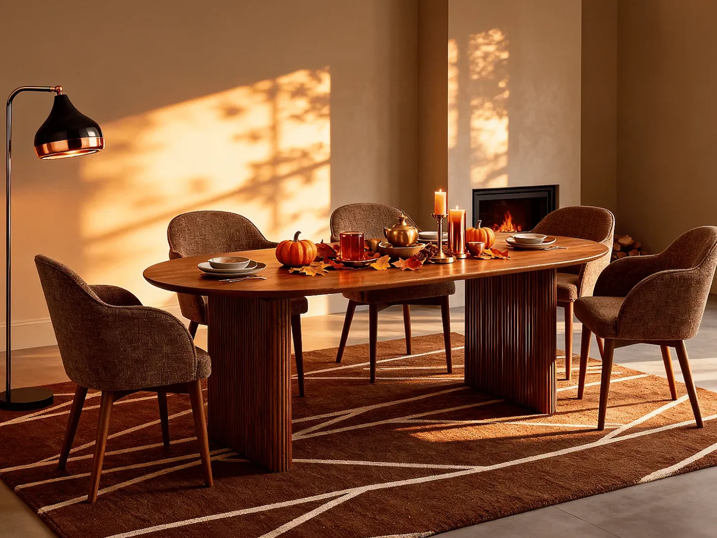 Mesa de comedor para 8 personas de madera de mango - Natural - BALIMELA