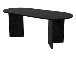 Mesa de comedor para 8 personas - Color: Negro - TOPANIA