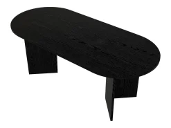 Mesa de comedor para 8 personas - Color: Negro - TOPANIA