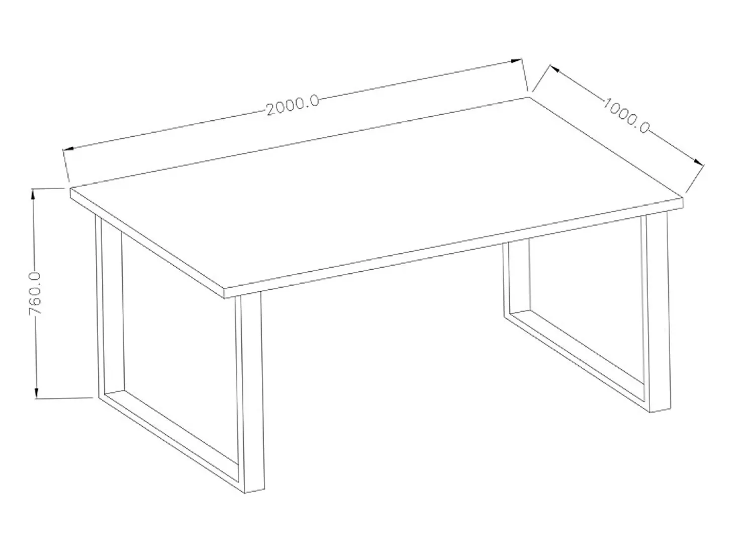 Mesa de comedor para 6 personas Eden Madera y Metal
