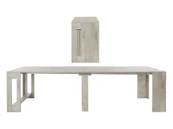 Mesa de comedor pizarra consola extensible 90x51-300cm diseño moderno Pratika