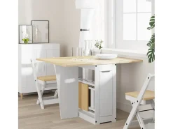 Mesa de comedor plegable mariposa Corona madera pino blanco